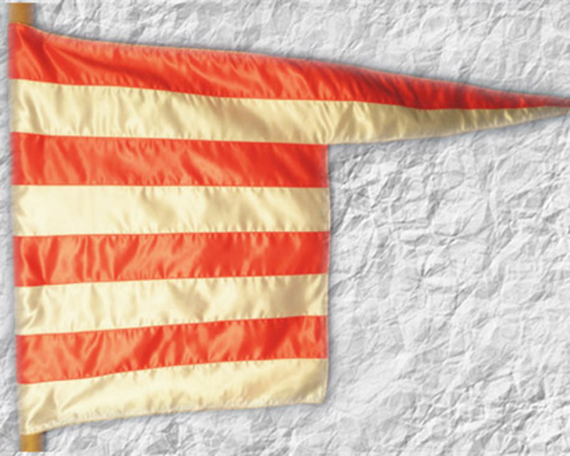 Árpád-házi családi hímzett zászló, történelmi zászló, hímzett selyem