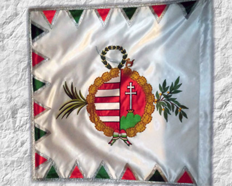 Honvéd lovassági zászló, 1849, második oldal, hímzett selyem